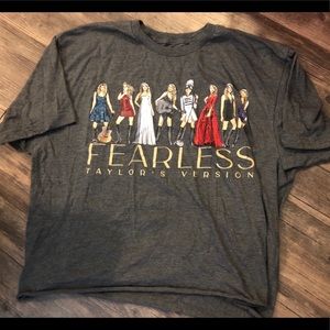 Never Worn! Taylor Swift Fearless (Taylor’s version) cropped T shirt size XL